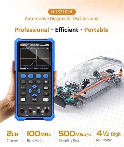 HDS2102A autóipari diagnosztikai oszcilloszkóp